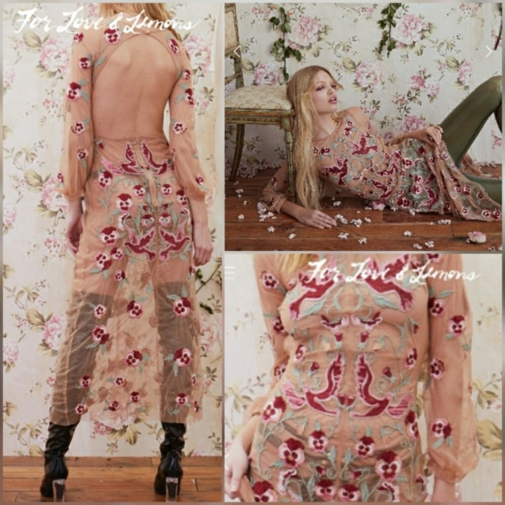 For Love And Lemons Lace Maxi Dress